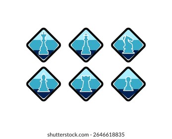 chess icon vector design with rhombus shape