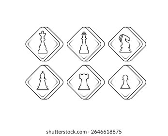 chess icon vector design with rhombus shape