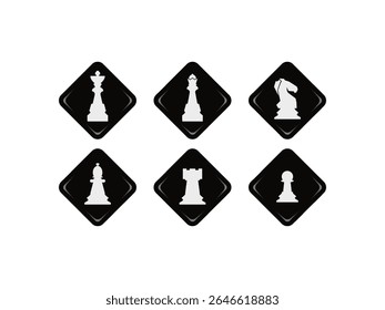 chess icon vector design with rhombus shape