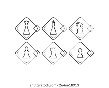 chess icon vector design with rhombus shape