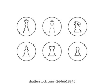 chess icon vector design with round shape