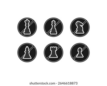 chess icon vector design with round shape