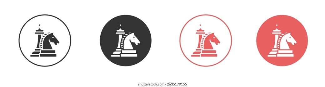 Chess icon vector design template simple and clean style