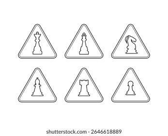 chess icon vector design with triangle shape