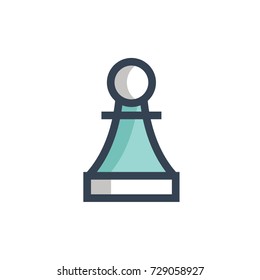 chess icon vector. chess filled outline style design