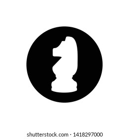 Chess icon vector illustration black and white outline