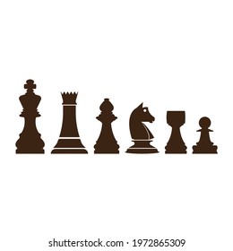 Chess icon Vector Illustration on the white background.