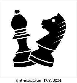 Chess icon Vector Illustration on the white background. color editable eps 10