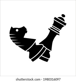Chess icon Vector Illustration on the white background. color editable eps 10