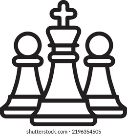 Chess icon Vector Illustration on the white background.

