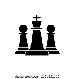 Chess icon Vector Illustration on the white background.