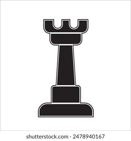 Chess icon Vector illustration on black and white background.