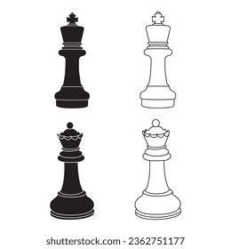Chess icon vector illustration symbol design