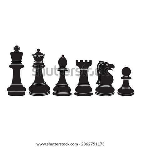 Chess icon vector illustration symbol design