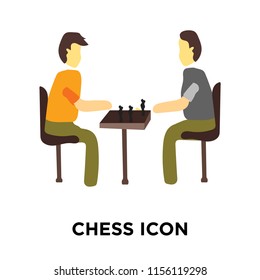 Chess icon vector isolated on white background, Chess transparent sign