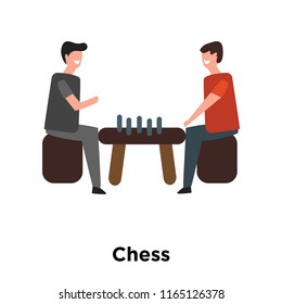 Chess icon vector isolated on white background, Chess transparent sign , human illustrations , human illustrations