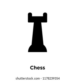 Chess icon vector isolated on white background, logo concept of Chess sign on transparent background, filled black symbol