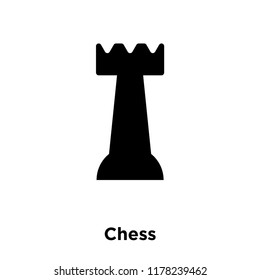 Chess icon vector isolated on white background, logo concept of Chess sign on transparent background, filled black symbol