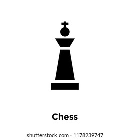 Chess icon vector isolated on white background, logo concept of Chess sign on transparent background, filled black symbol