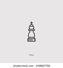 vector de icono de ajedrez aislado en fondo blanco