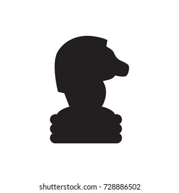 chess icon vector isolated on white background