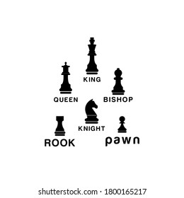 chess icon vector logo design illustration set