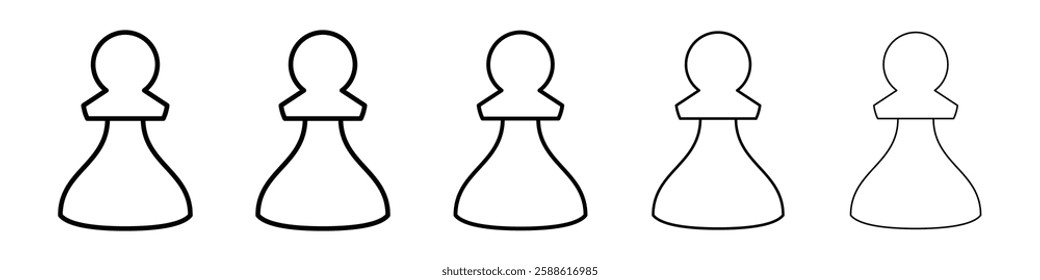 Chess icon Vector logo sign