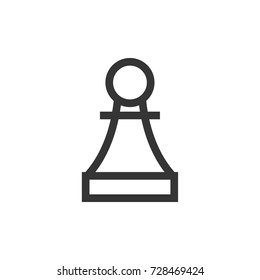 Chess icon vector. Chess outline style design