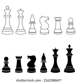 Chess Icon Vector Set Grandmaster Illustration Stock Vector (Royalty ...