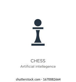 Chess icon vector. Trendy flat chess icon from artificial intelligence collection isolated on white background. Vector illustration can be used for web and mobile graphic design, logo, eps10