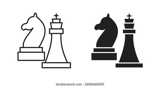 Chess icons graphics set vectors