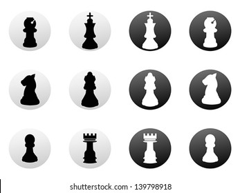 chess icons set