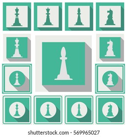 chess icons set