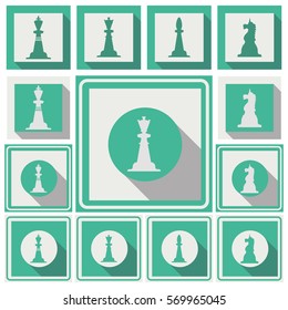 chess icons set