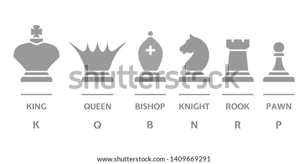 Chess Icons Set Isolated On White Signs Symbols Sports