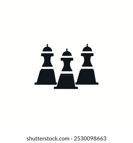 Chess icons set. Outline set of chess vector icons Vector