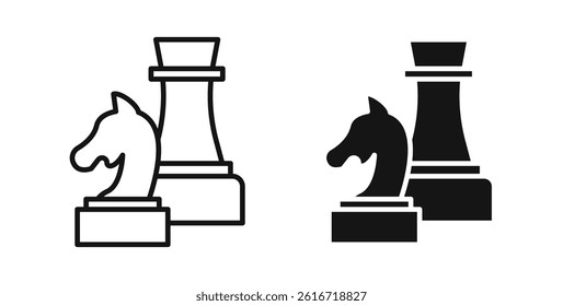 Chess icons set for website design