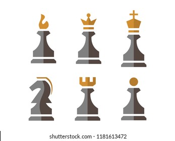 chess icons vector