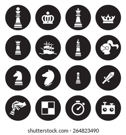 Chess icons. Vector