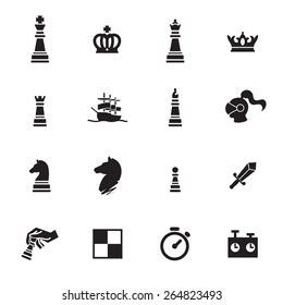 Chess icons. Vector