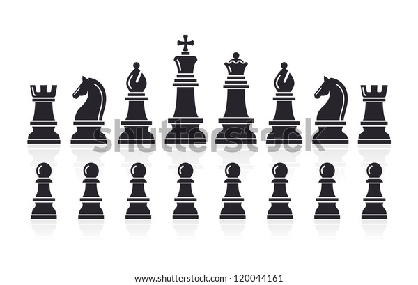 Chess icons. Vector\
Illustration.