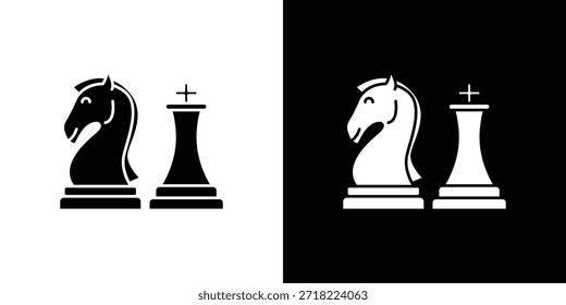 Iconos de ajedrez. Vector Plantilla Ilustración Símbolo Píxeles Perfecto