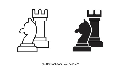 Chess icons vectors graphic designs