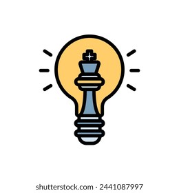 Chess Idea Icon Vector Illustration