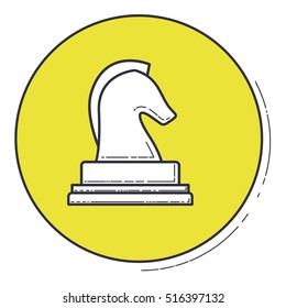 Chess inside green button design