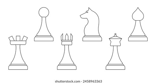 Chess. Intellectual games. Leisure activities. Illustration.