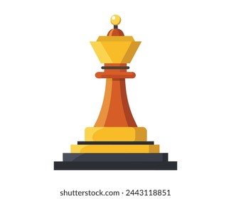 Ajedrez aislado ilustración vectorial plana sobre fondo blanco