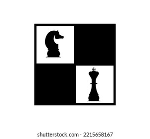 Chess isolated on white background. strategy and game concept. editable vector.
