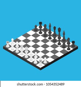 Chess Isometric. Game Isometric Series