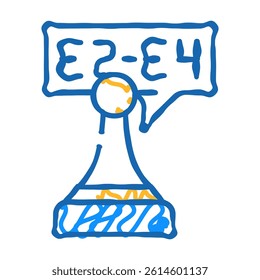 chess kids club doodle icon sketch vector. chess kids club sign. isolated symbol illustration